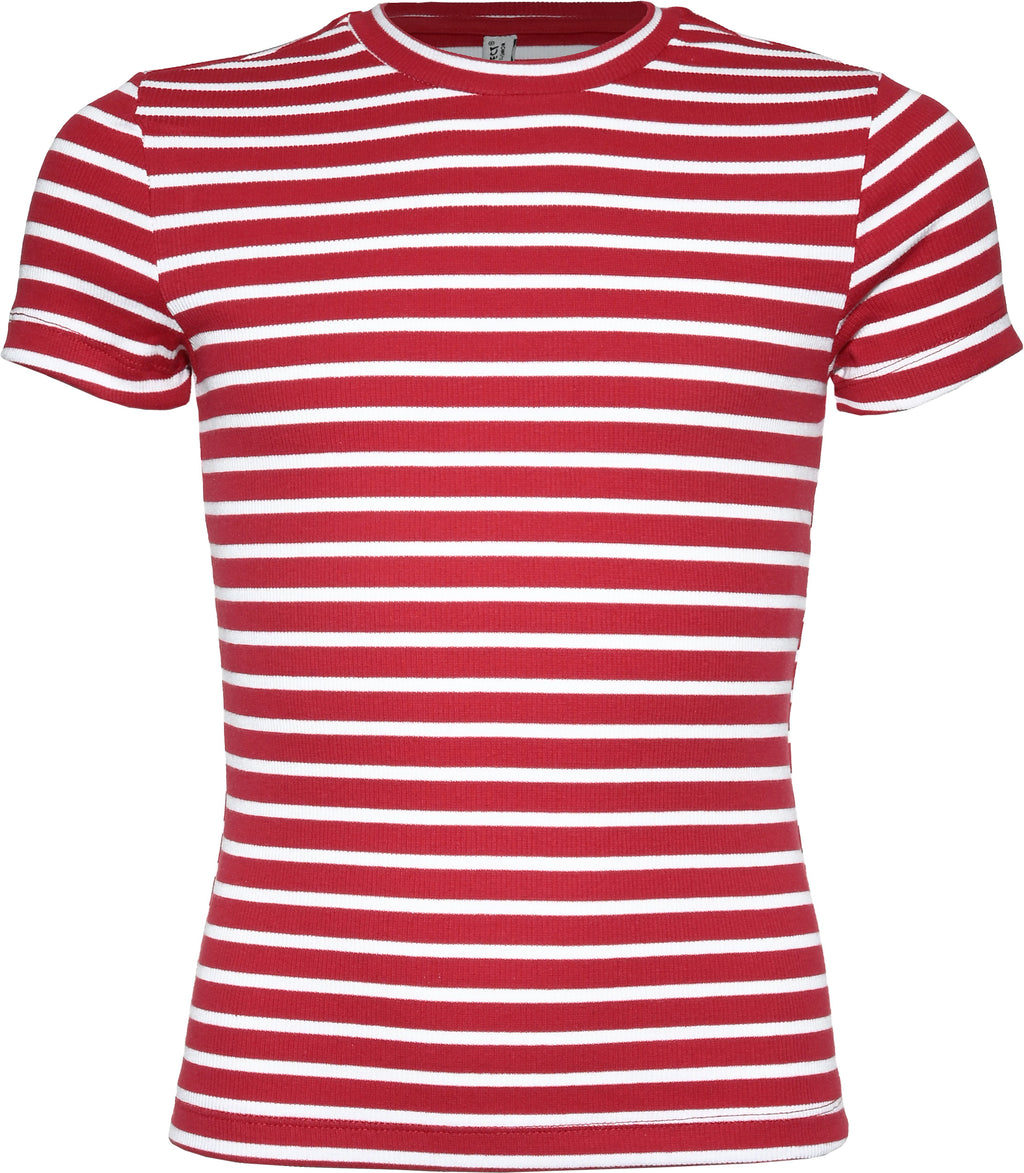 MB Kirschrot Weiß Stripes