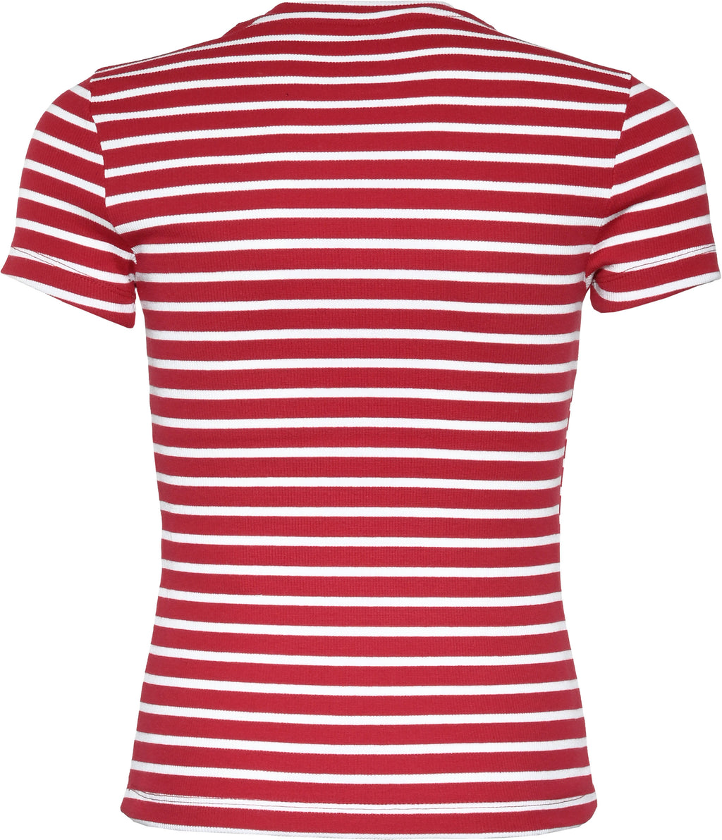 MB Kirschrot Weiß Stripes