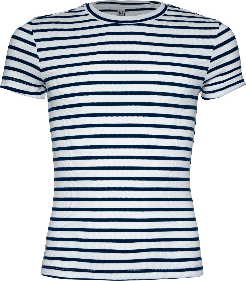 MB Weiß Dunkelmarine Stripes