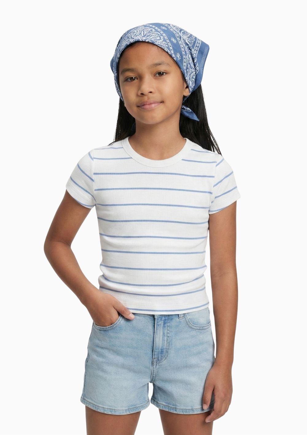 Weiß Blau Streifen