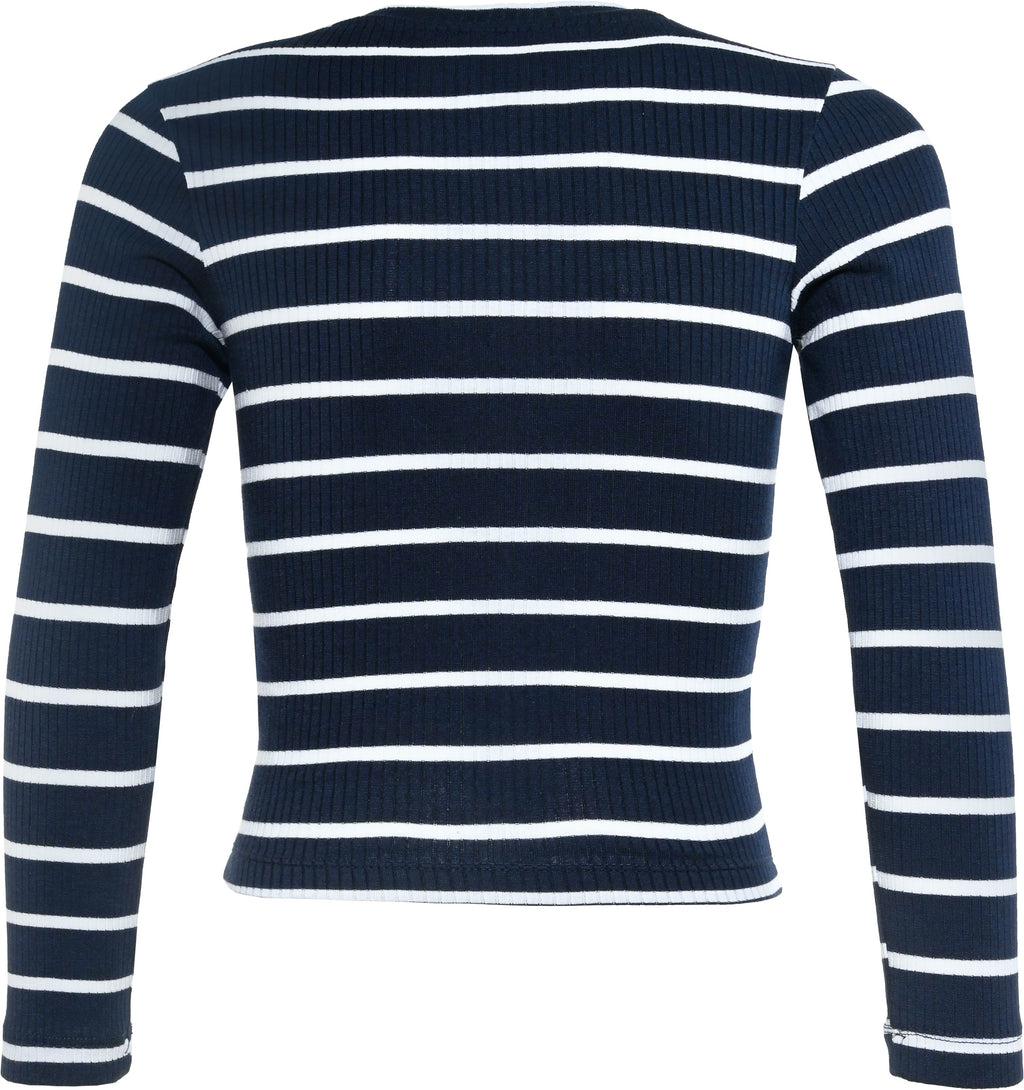 Nachtblau Weiß Stripes