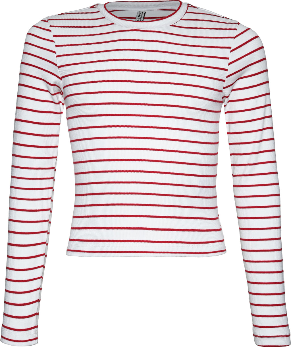 MB Weiß Kirschrot Stripes