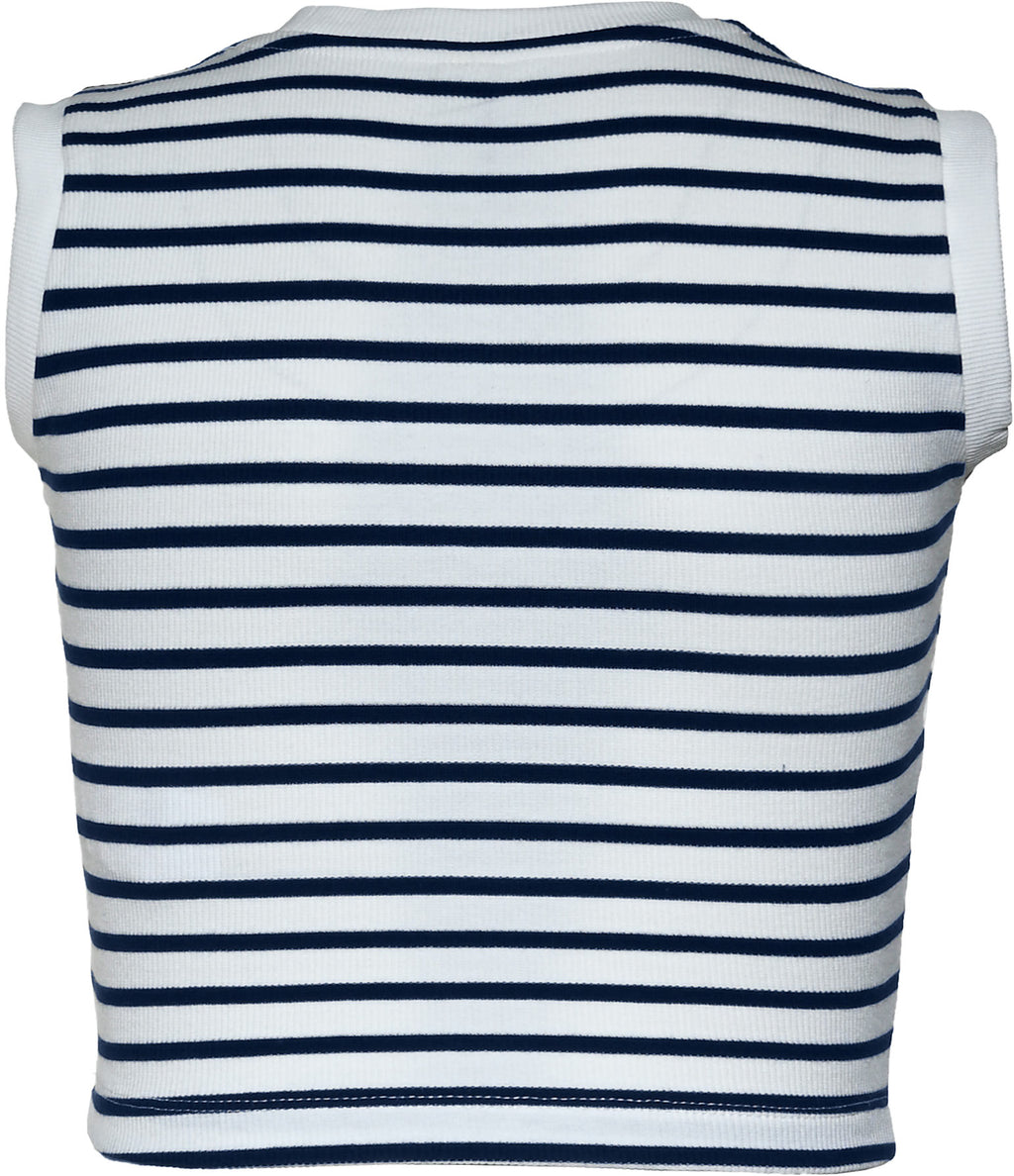 MB Weiß Dunkelmarine Stripes