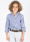 Weiß Blau Stripes