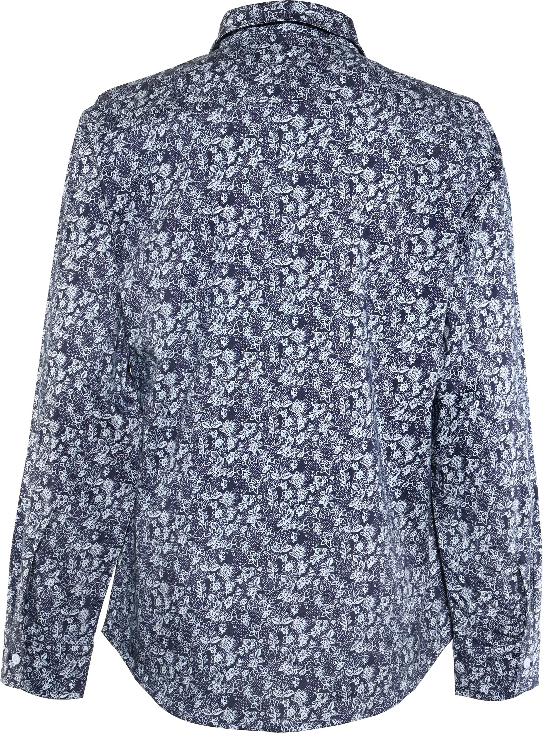 Dunkelblau Weiß Blumen